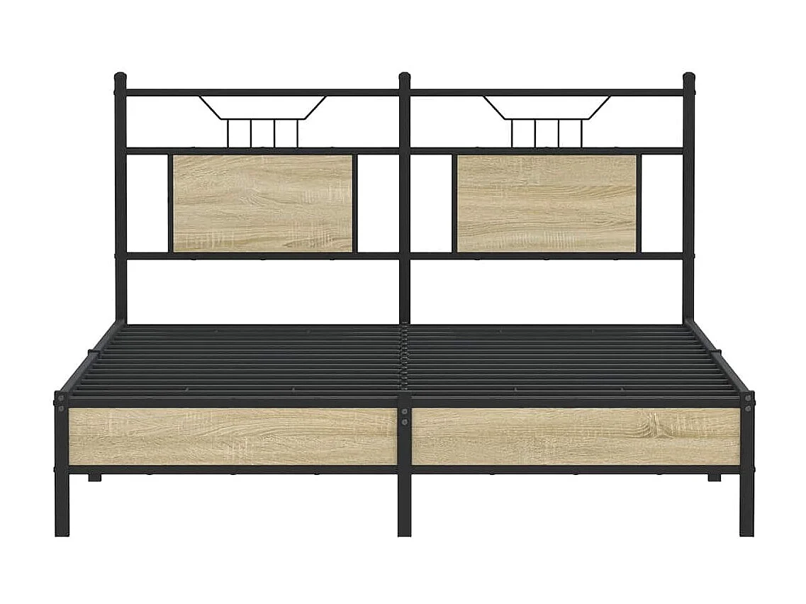 Bettgestell ohne Matratze Sonoma-Eiche 137x190 cm Holzwerkstoff