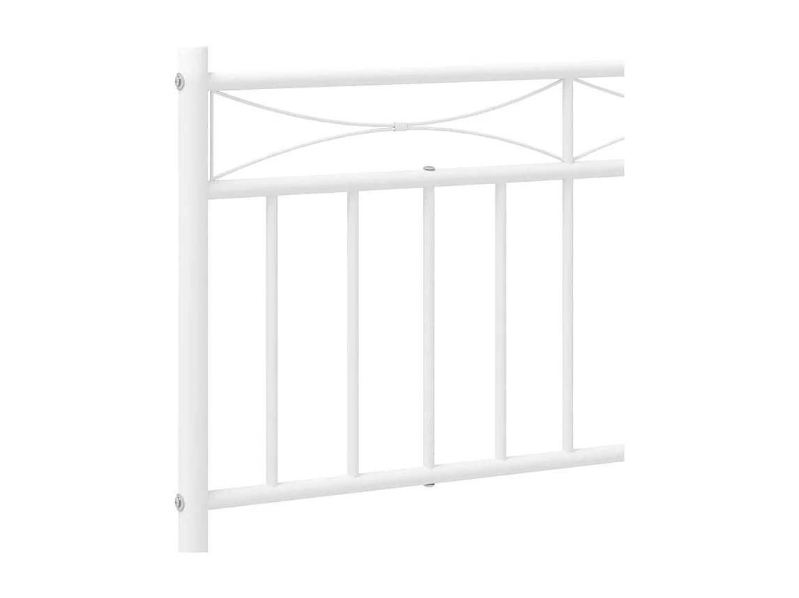 Estructura cama sin colchón con cabecero metal blanco 183x213cm