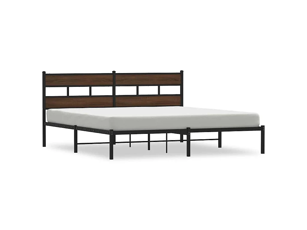 Cadre de lit sans matelas avec tête de lit 190x200 cm
