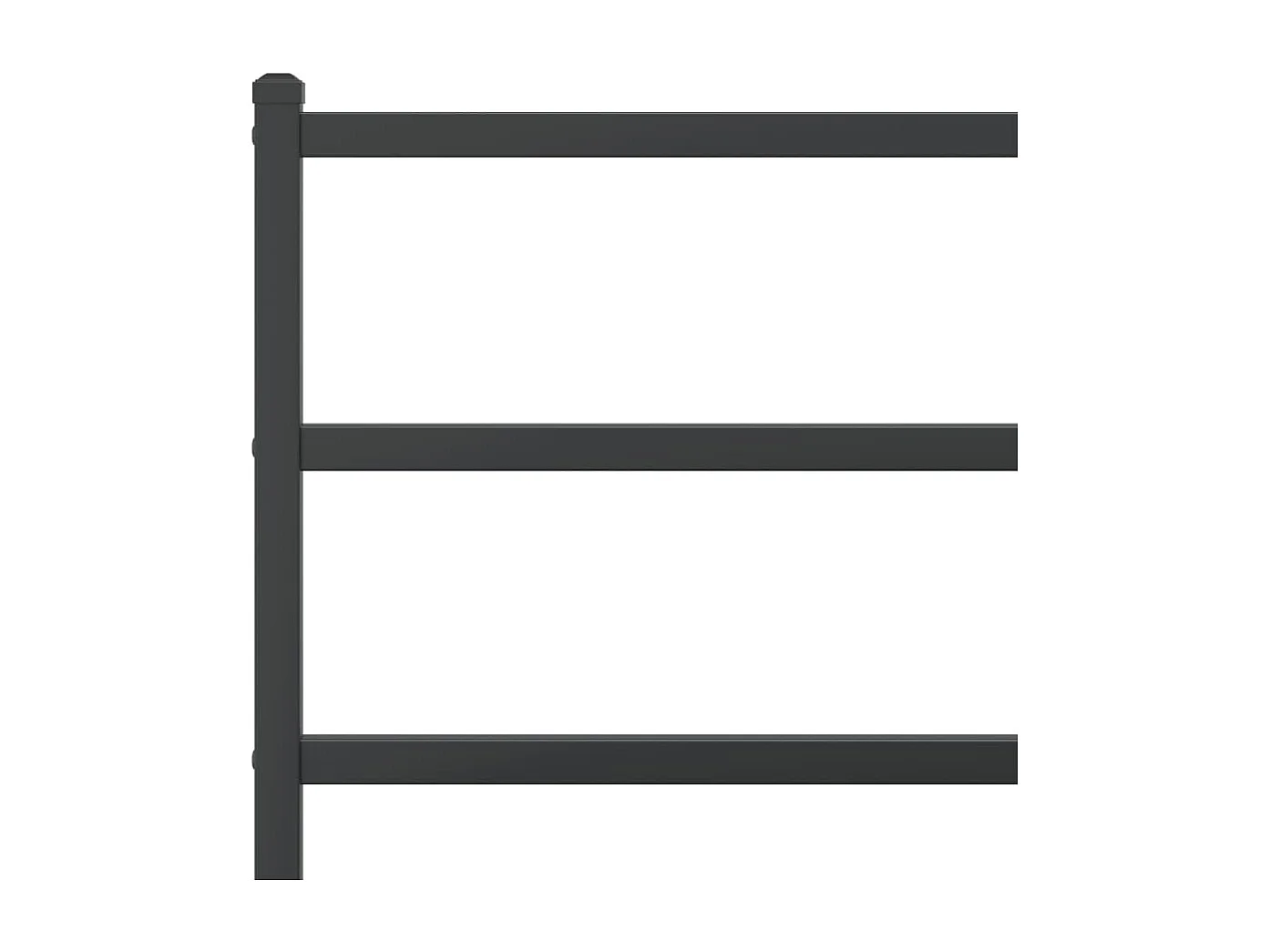 Bettgestell mit Kopfteil Metall Schwarz 183x213 cm