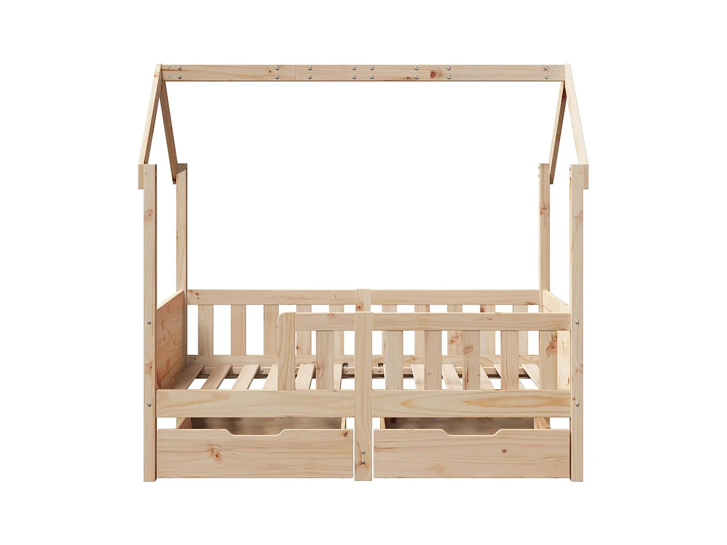 Kinderbett mit Schubladen 70x140 cm Massivholz Kiefer