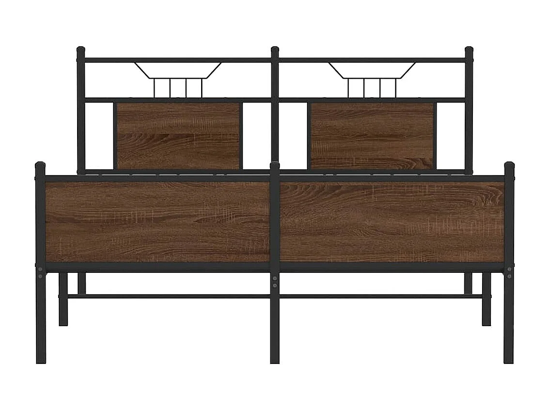 Cadre de lit sans matelas chêne marron 137x190 cm
