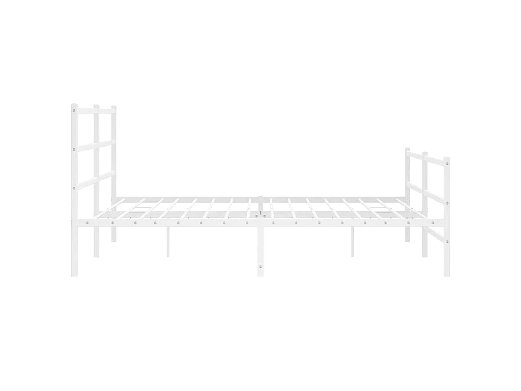 Bedframe met hoofd- en voeteneinde metaal wit 183x213 cm