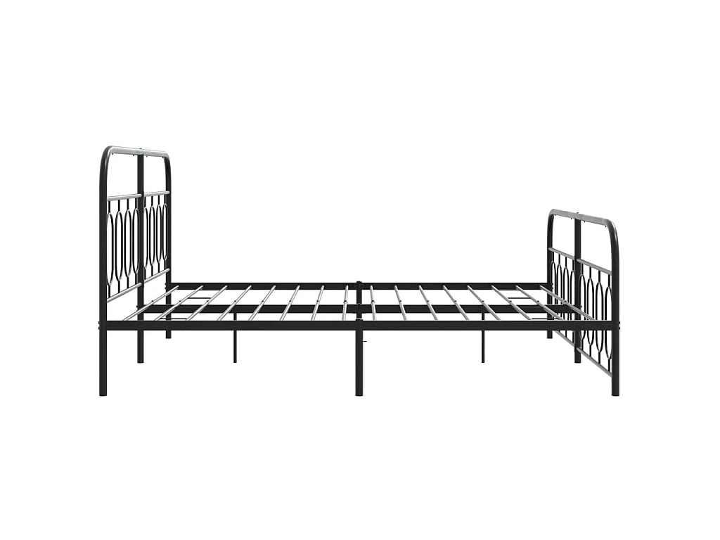 Estructura cama sin colchón con estribo metal negro 183x213 cm