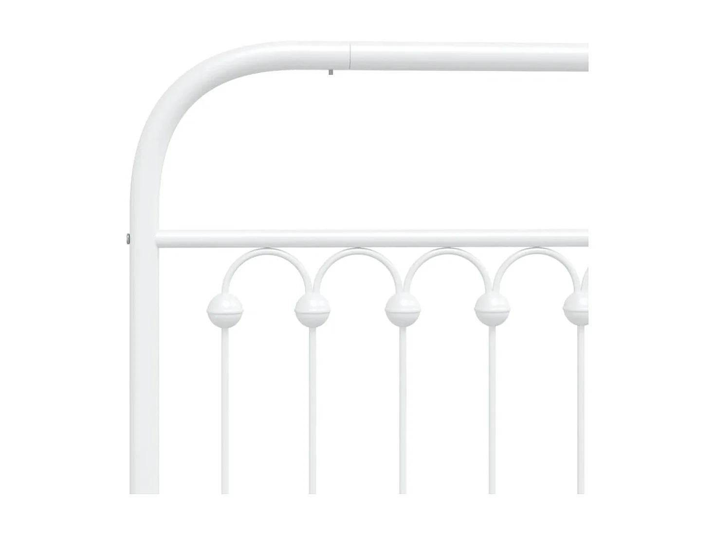 Bedframe met hoofd- en voeteneinde metaal wit 183x203 cm