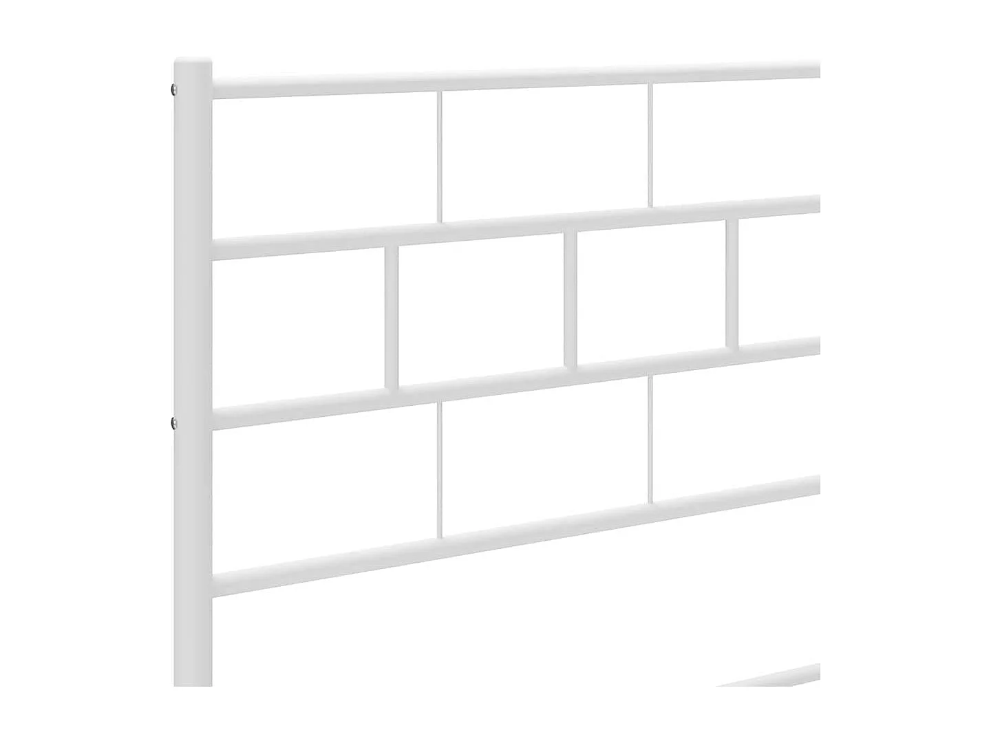 Cadre de lit métal sans matelas et tête de lit blanc 183x213 cm