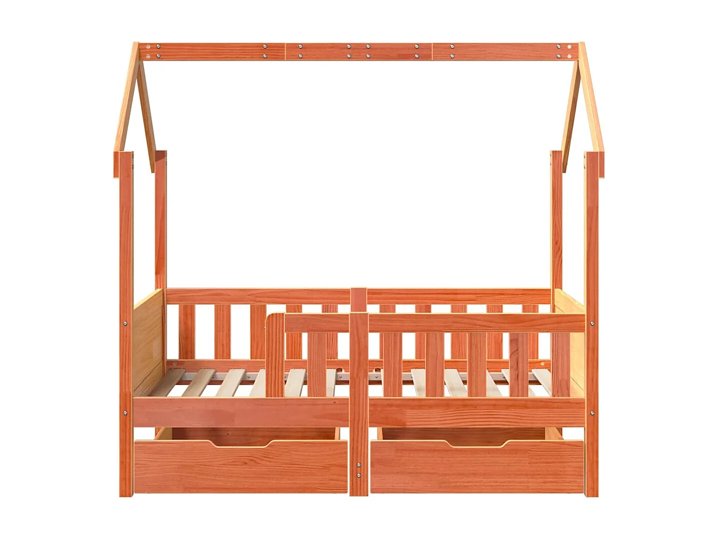Cadre de lit enfant avec tiroirs sans matelas 70x140 cm bois