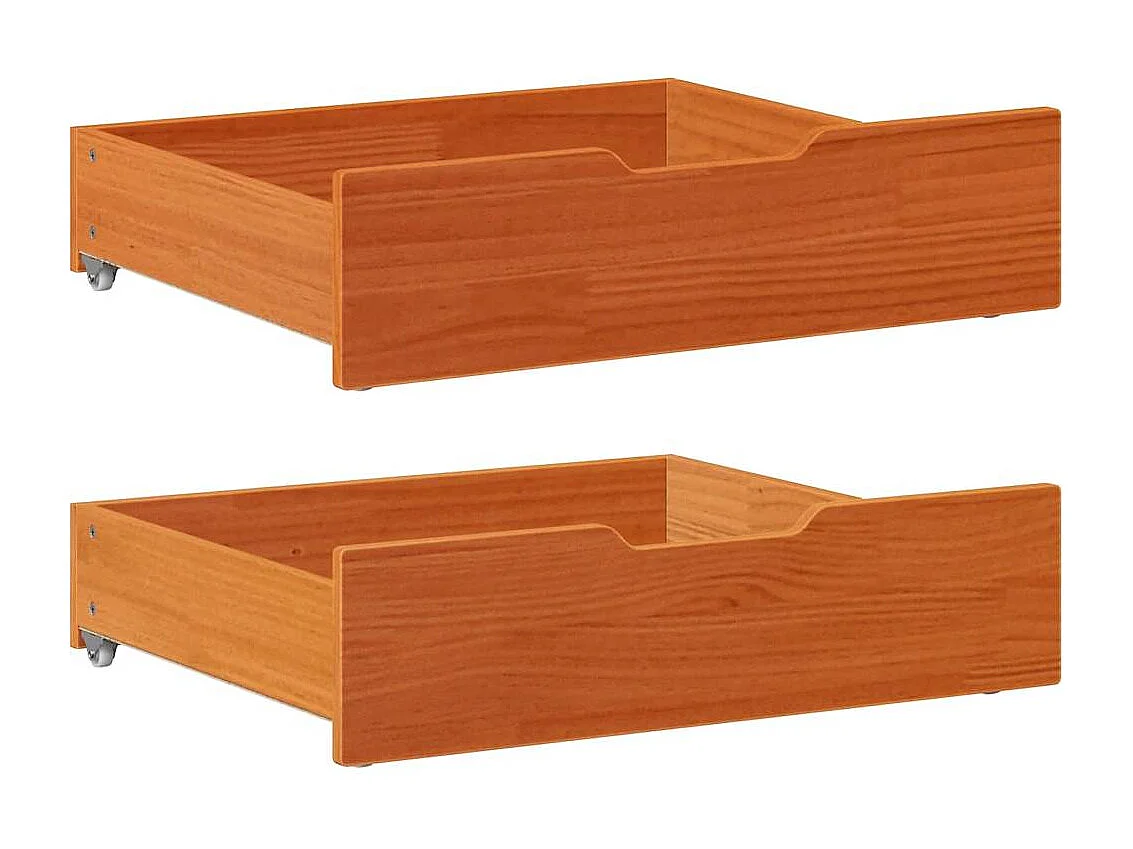 Cadre de lit enfant avec tiroirs sans matelas 70x140 cm bois