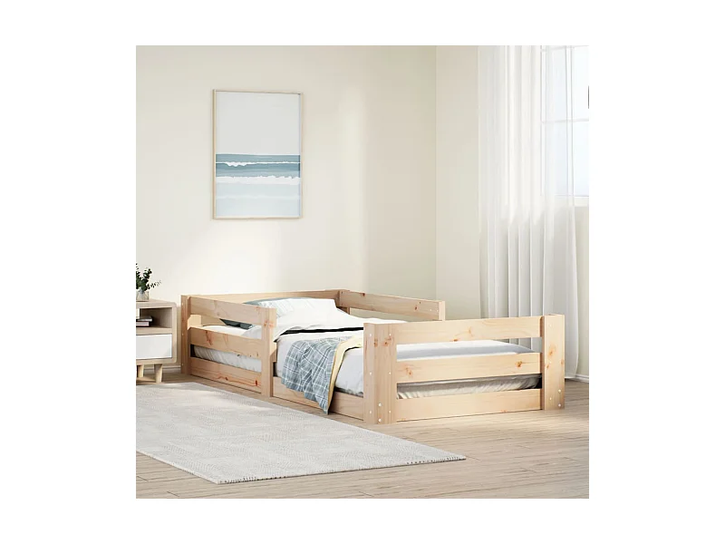 Cadre de lit sans matelas 70x140 cm bois de pin massif