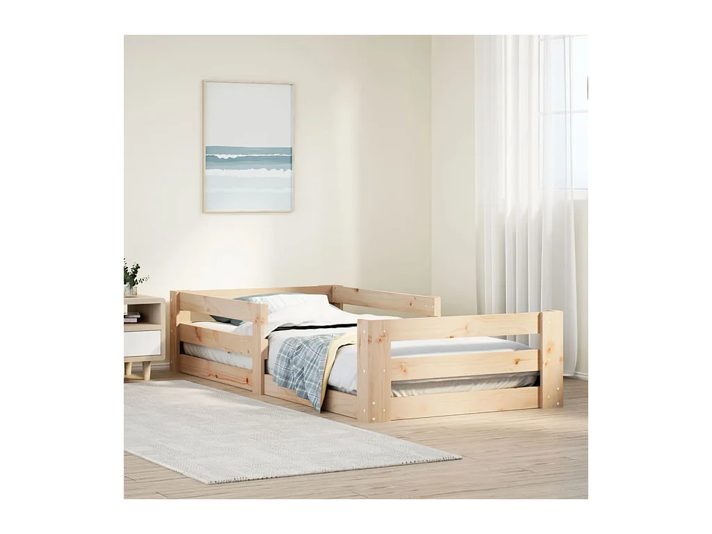 Cadre de lit sans matelas 70x140 cm bois de pin massif