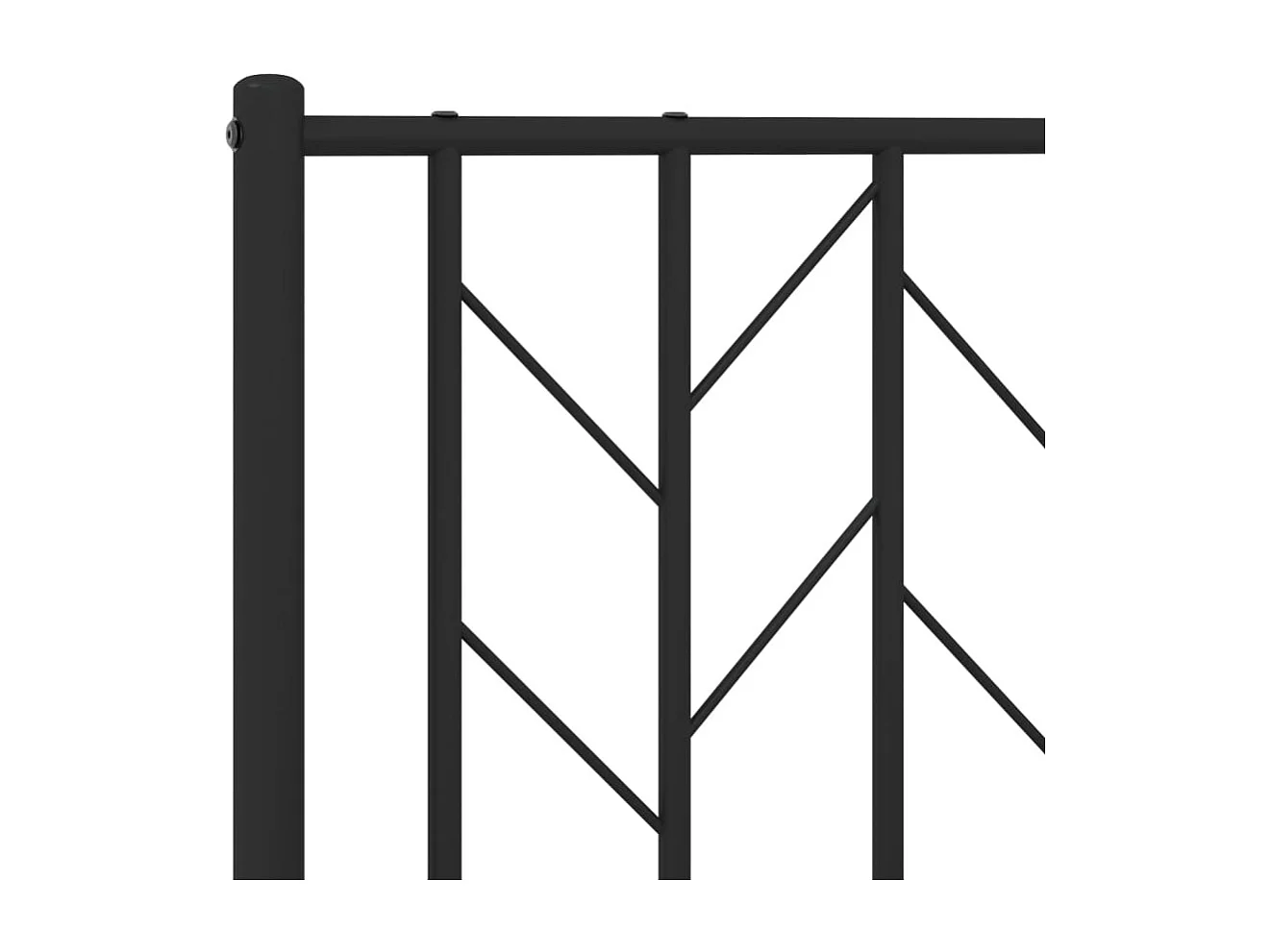 Cadre de lit métal sans matelas avec pied de lit noir 183x213cm