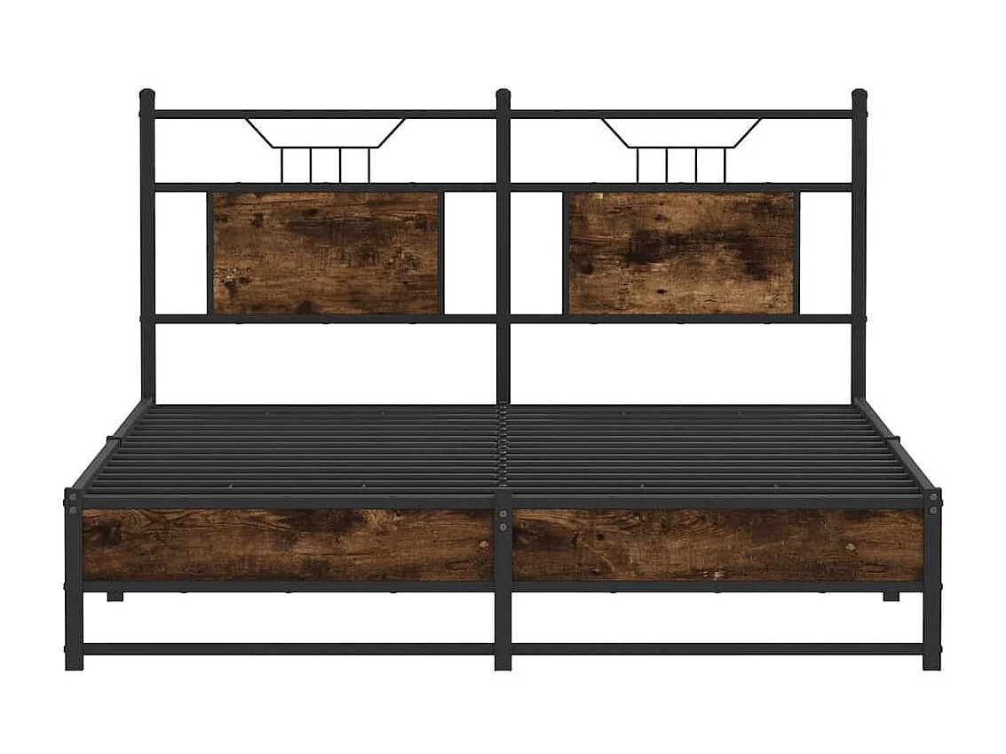 Bedframe zonder matras hout gerookt eikenkleurig 137x190 cm