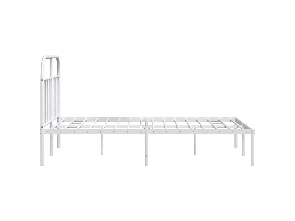 Bettgestell mit Kopfteil Metall Weiß 183x213 cm