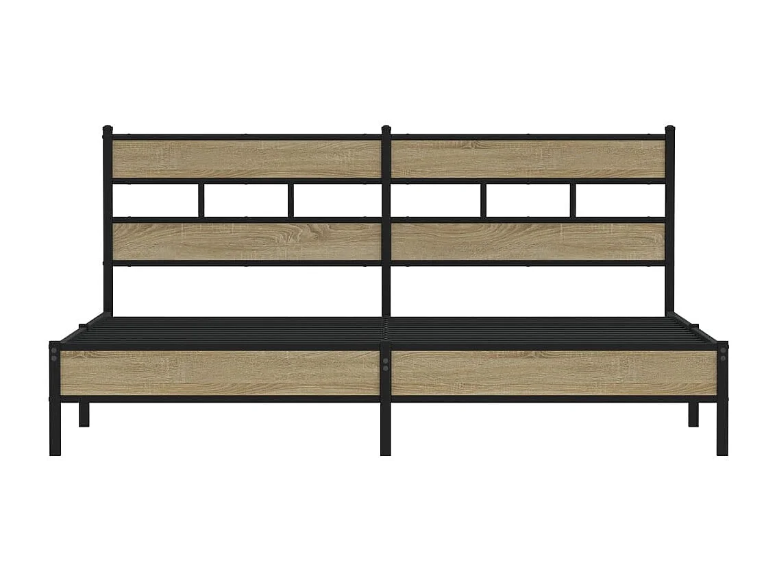 Giroletto senza Materaso in Metallo Rovere Sonoma 183x213 cm