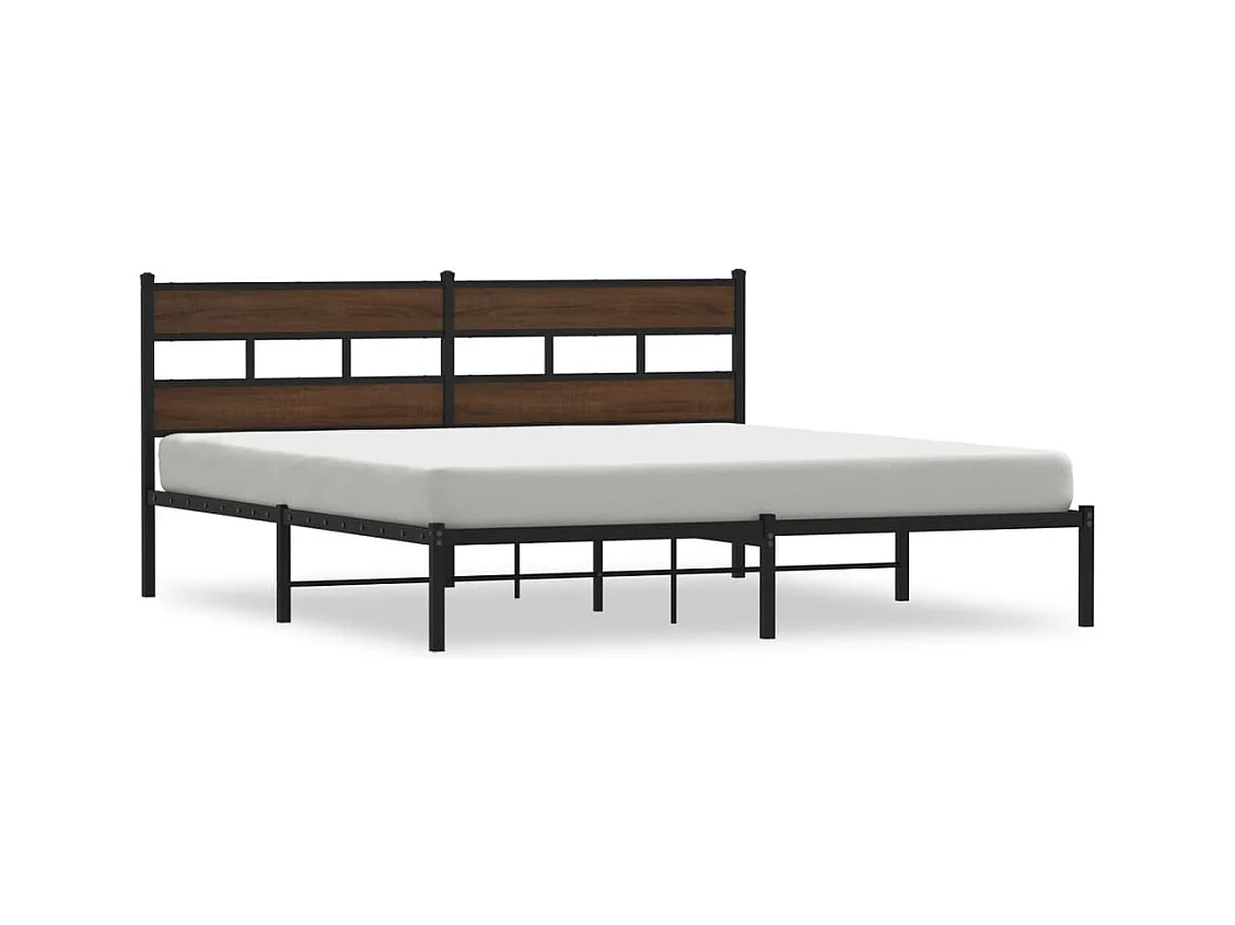 Cadre de lit sans matelas avec tête de lit 183x213 cm