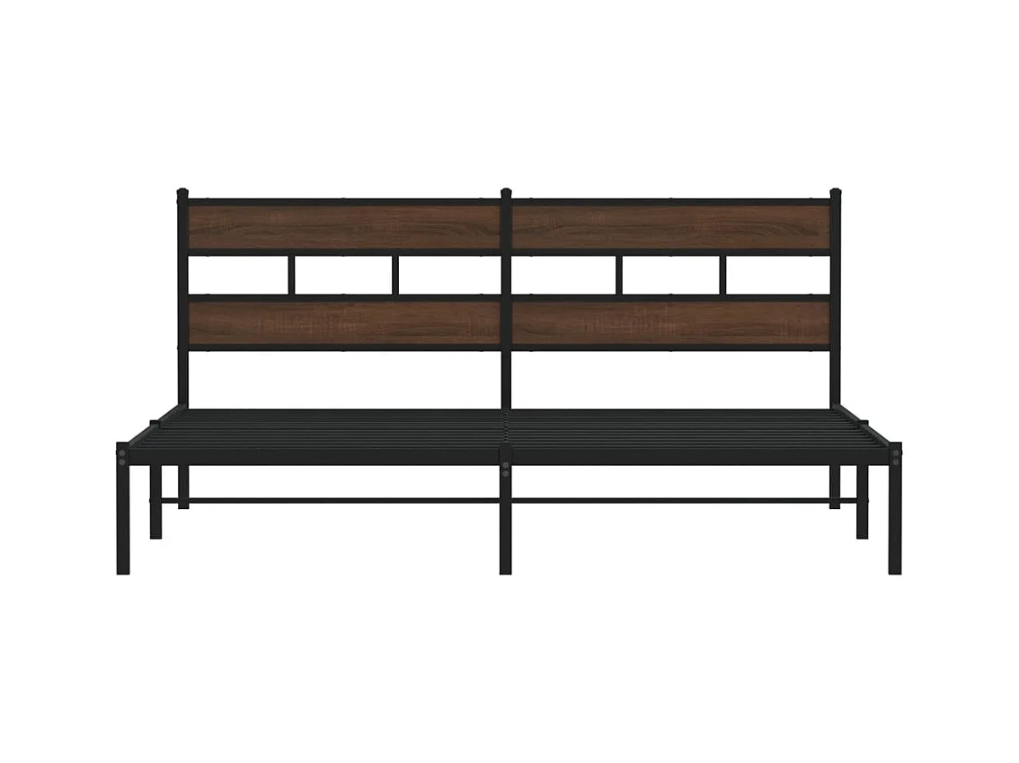 Cadre de lit sans matelas avec tête de lit 183x213 cm