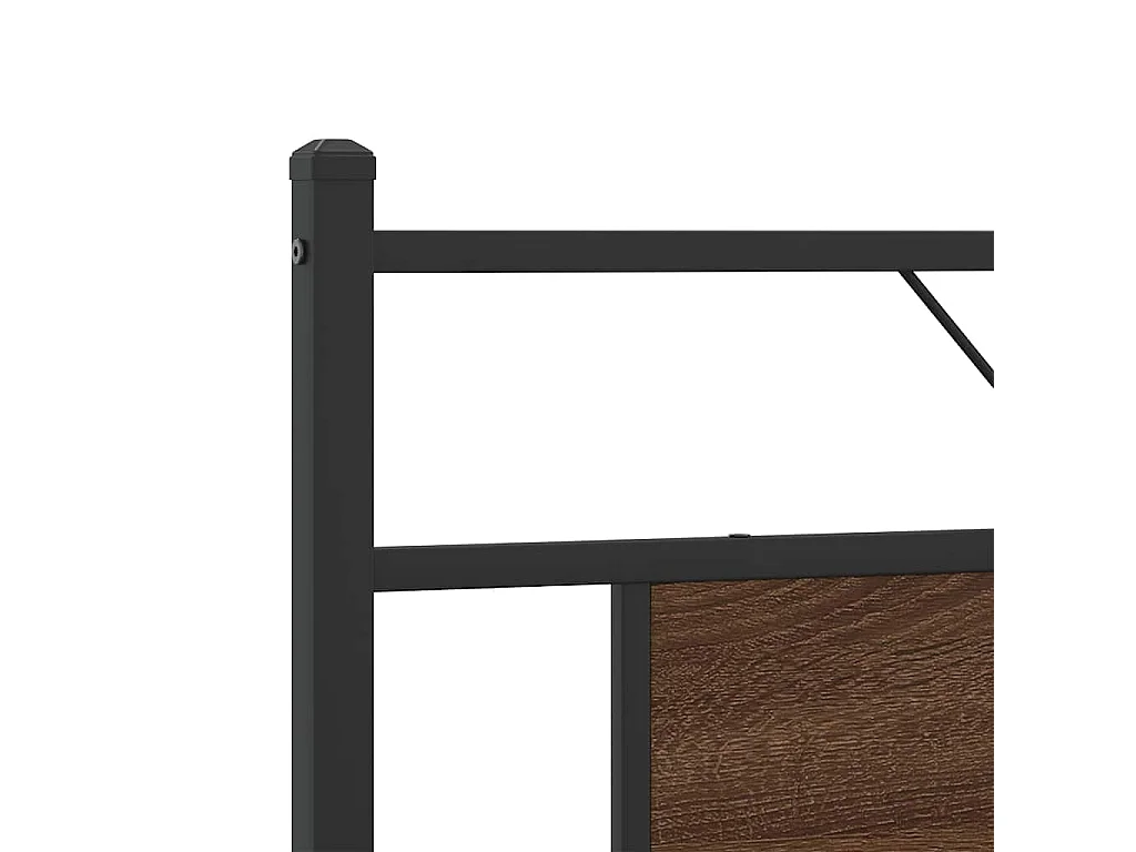 Bedframe zonder matras bewerkt hout bruin eikenkleur 183x203 cm