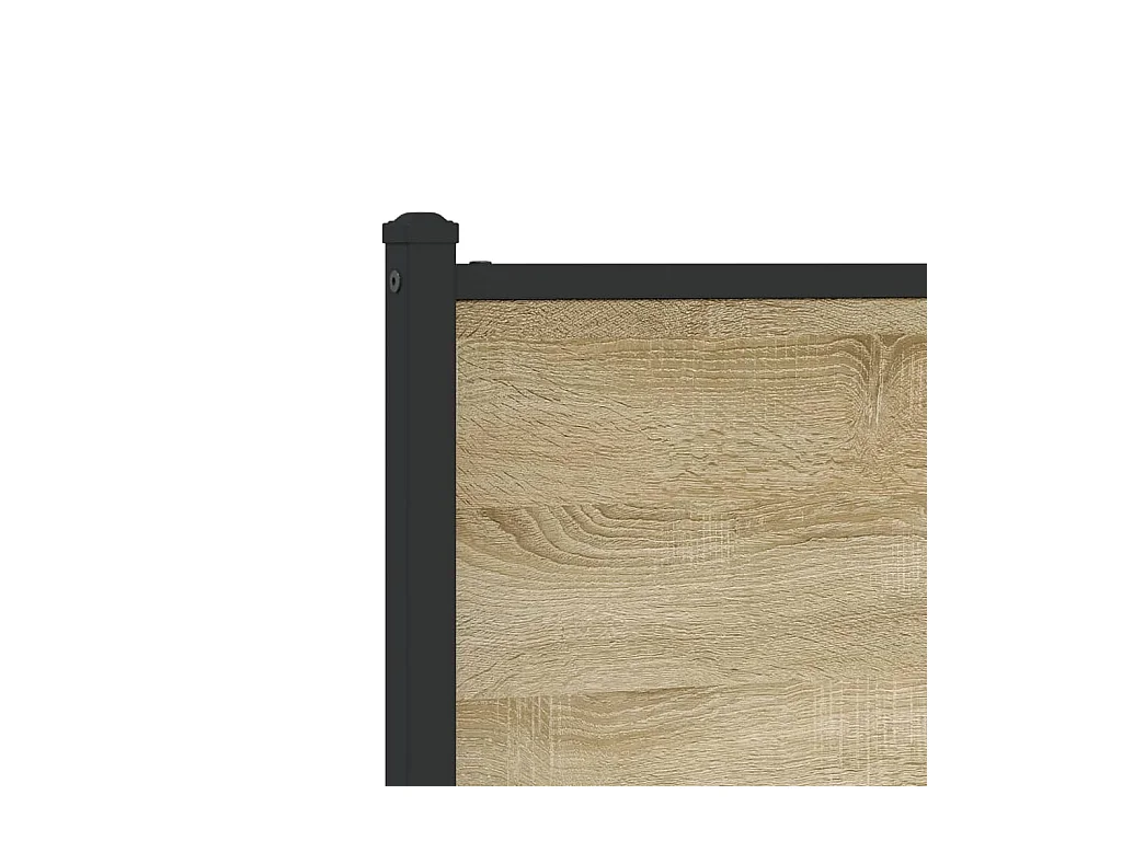 Cadre de lit en métal sans matelas chêne sonoma 183x213 cm