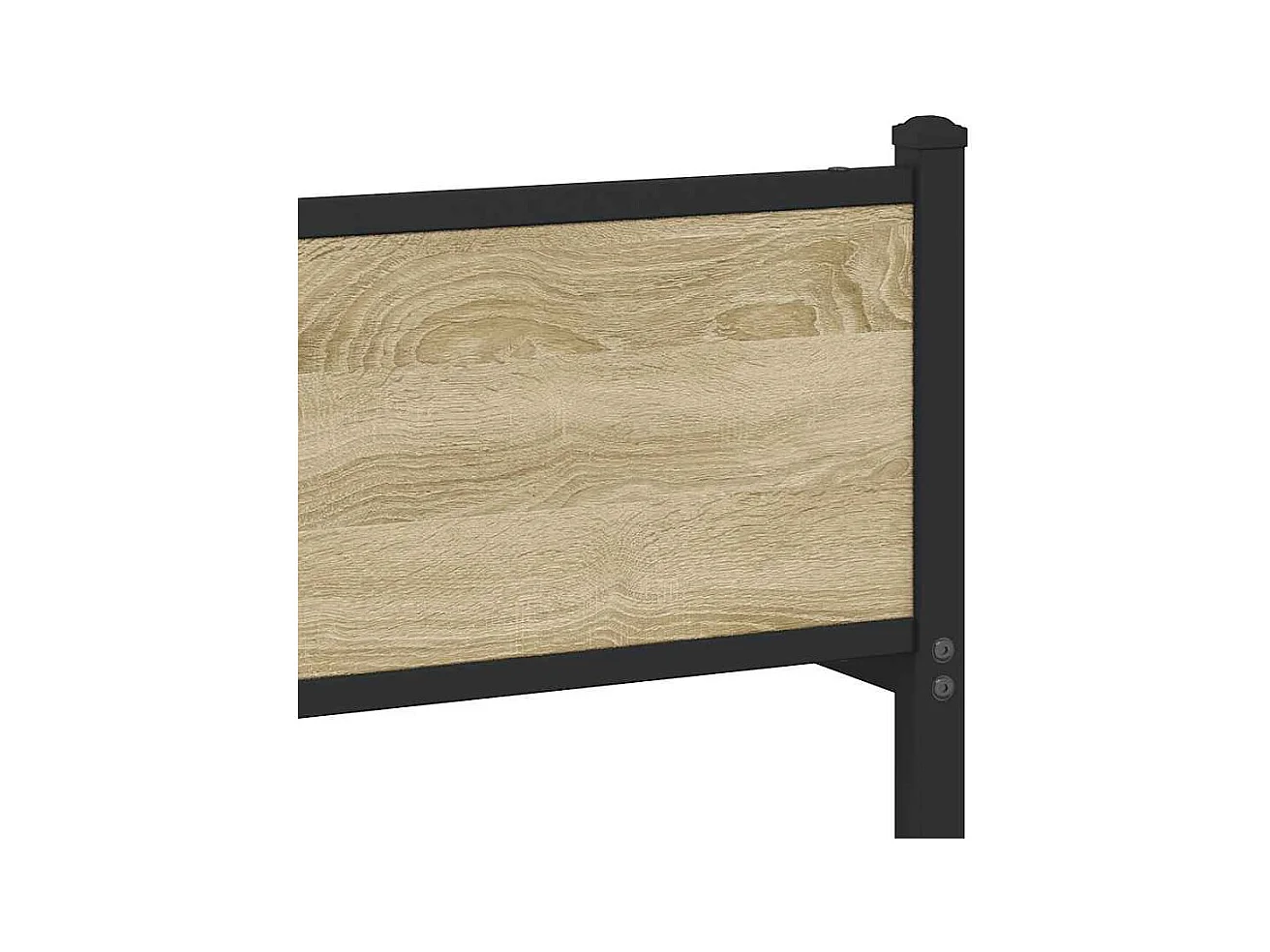 Cadre de lit en métal sans matelas chêne sonoma 183x213 cm