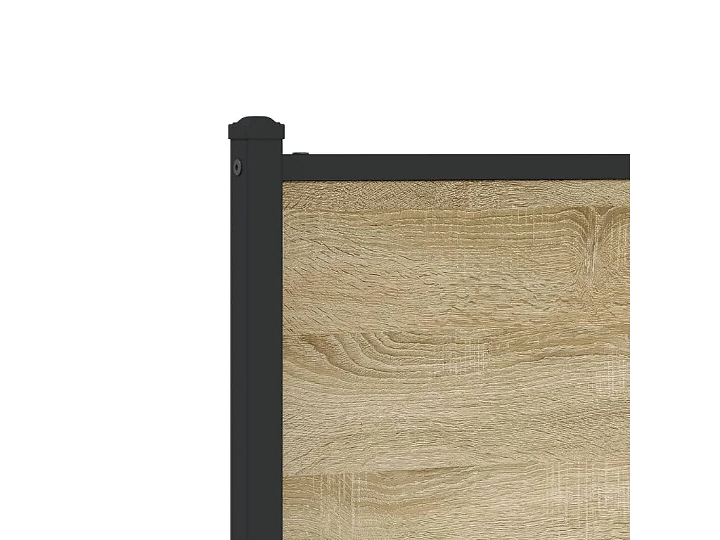 Cadre de lit en métal sans matelas chêne sonoma 183x213 cm