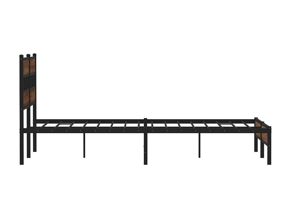 Bettgestell ohne Matratze Braun Eiche 137x190 cm Holzwerkstoff