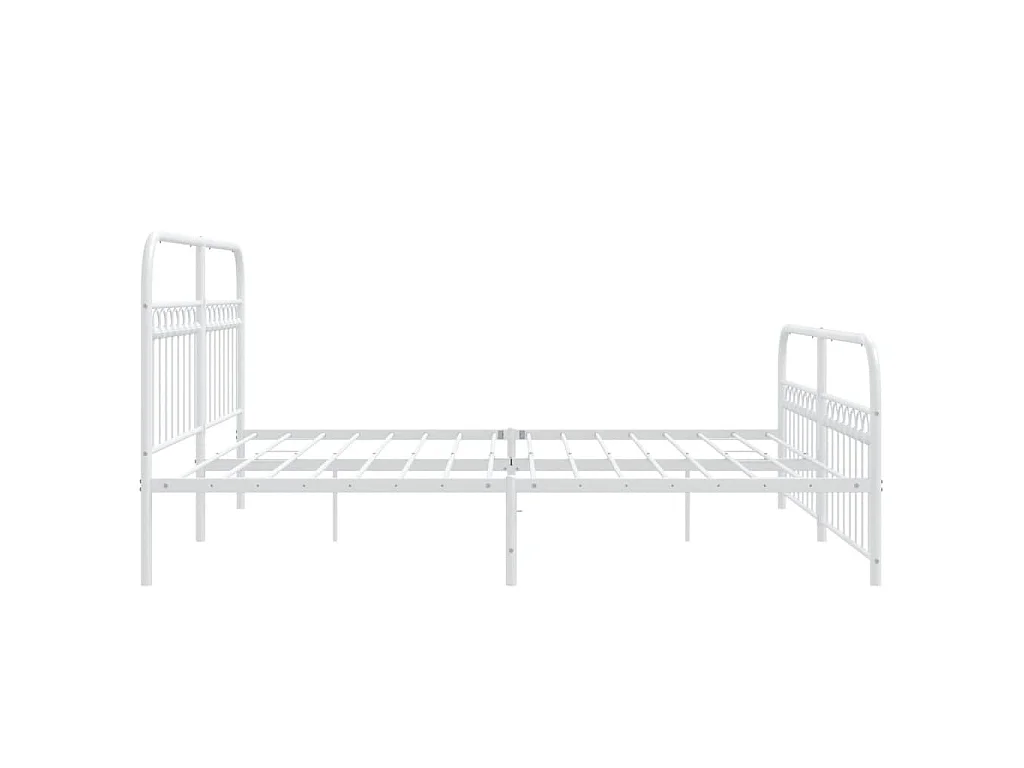 Estructura cama sin colchón con estribo metal blanco 183x213 cm