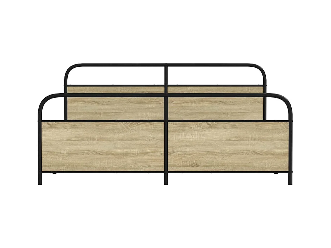 Bedframe zonder matras metaal sonoma eikenkleurig 183x213 cm