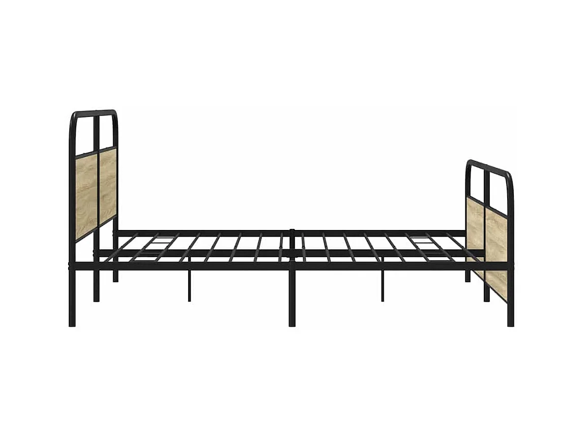 Bedframe zonder matras metaal sonoma eikenkleurig 183x213 cm