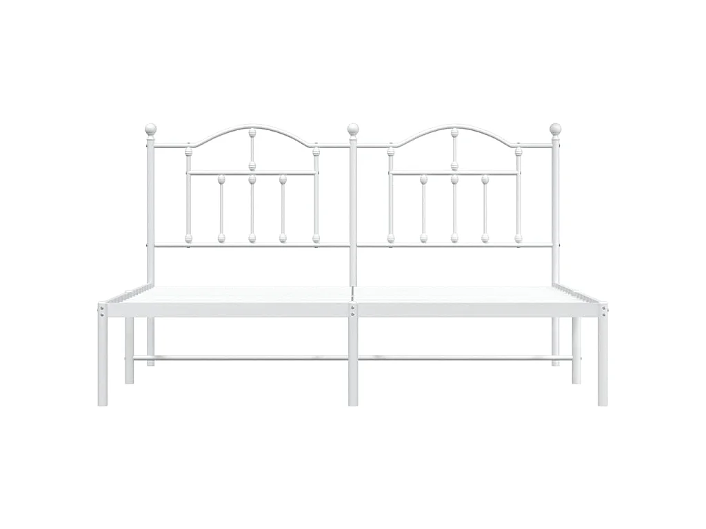 Giroletto con Testiera Metallo Bianco 183x213 cm