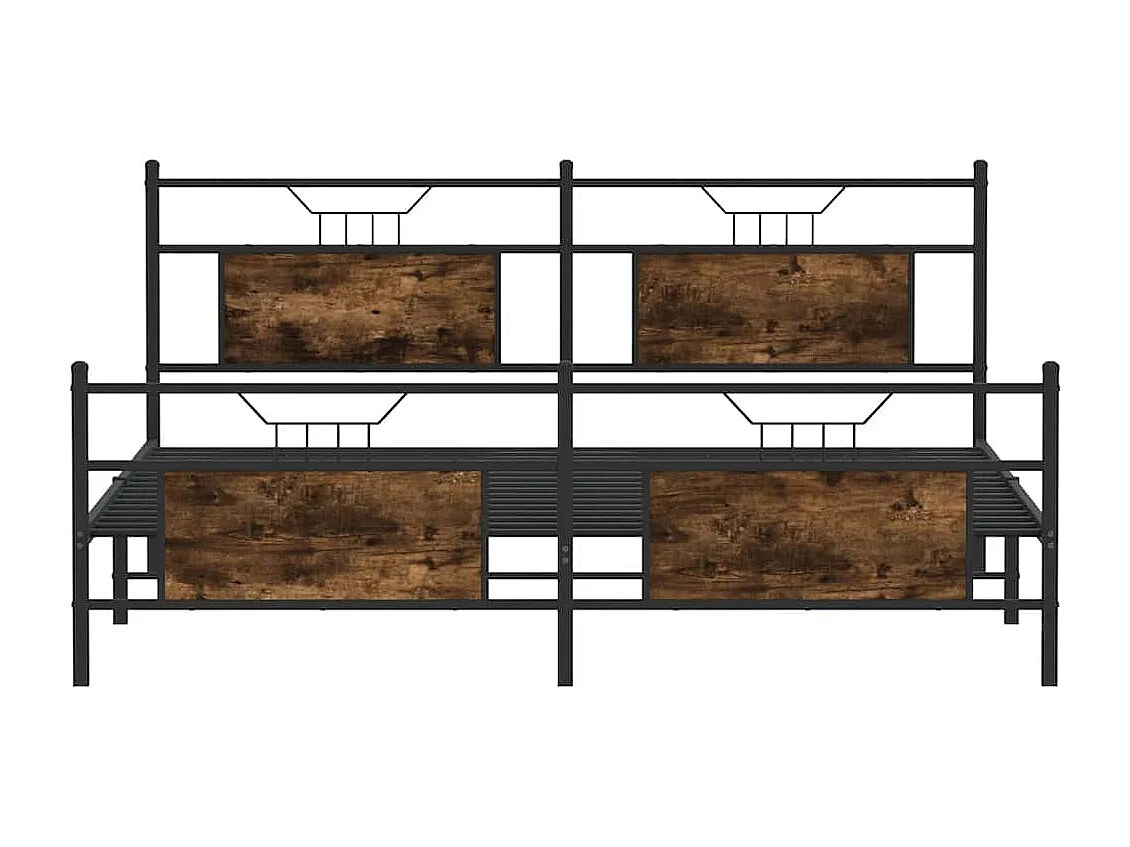 Giroletto senza Materaso in Metallo Rovere Fumo 183x213 cm