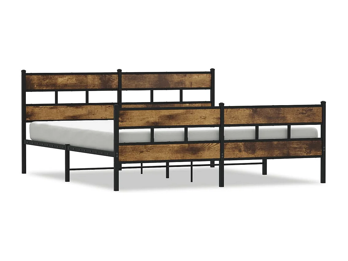 Giroletto senza Materaso in Metallo Rovere Fumo 183x213 cm