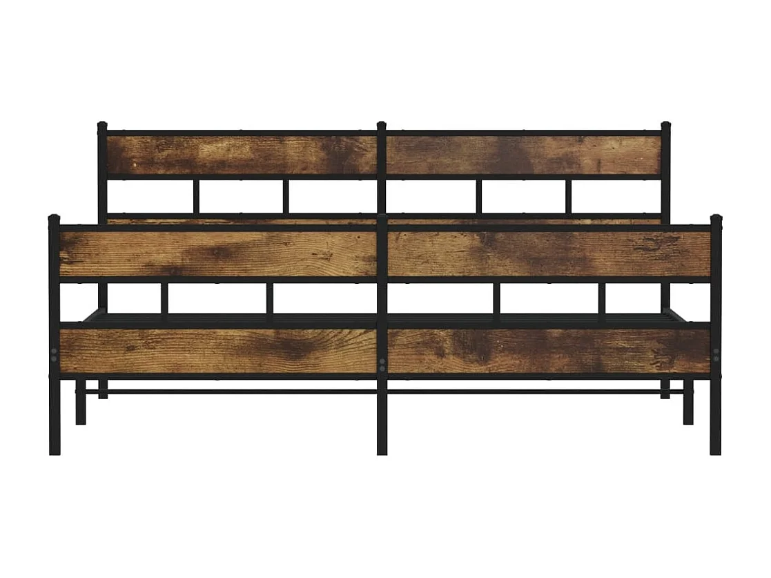 Giroletto senza Materaso in Metallo Rovere Fumo 183x213 cm