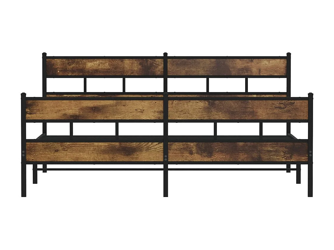 Giroletto senza Materaso in Metallo Rovere Fumo 183x213 cm