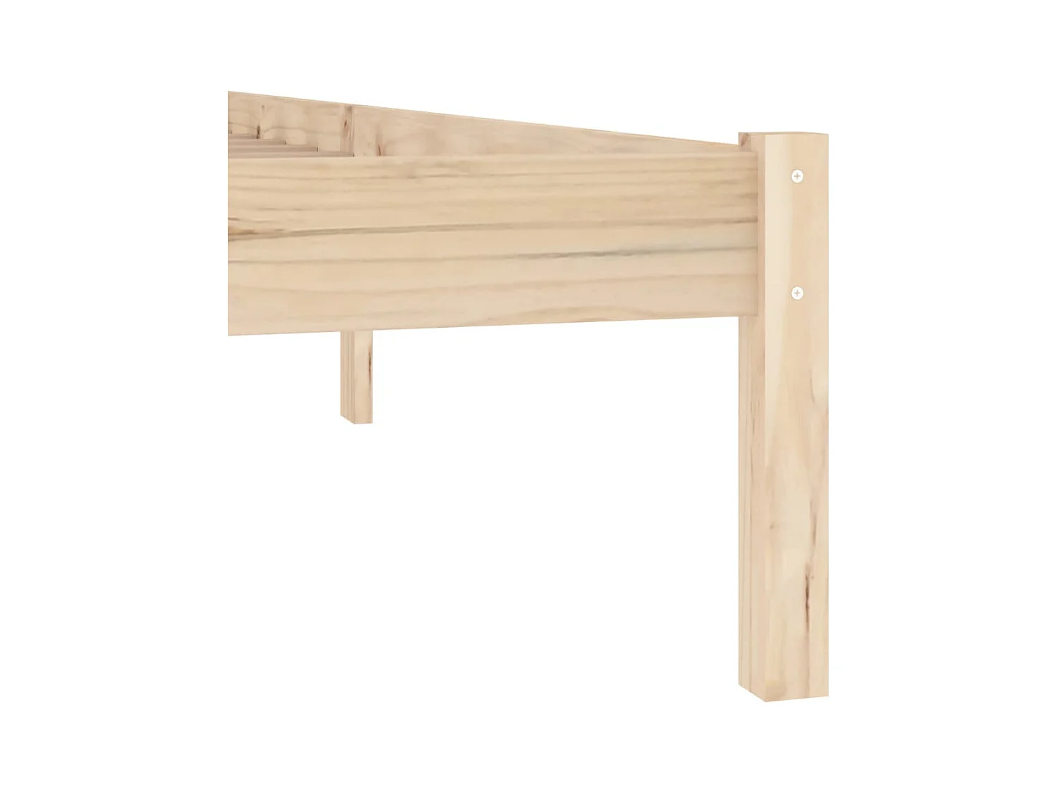 Cadre de lit sans matelas 137x190 cm bois massif de pin
