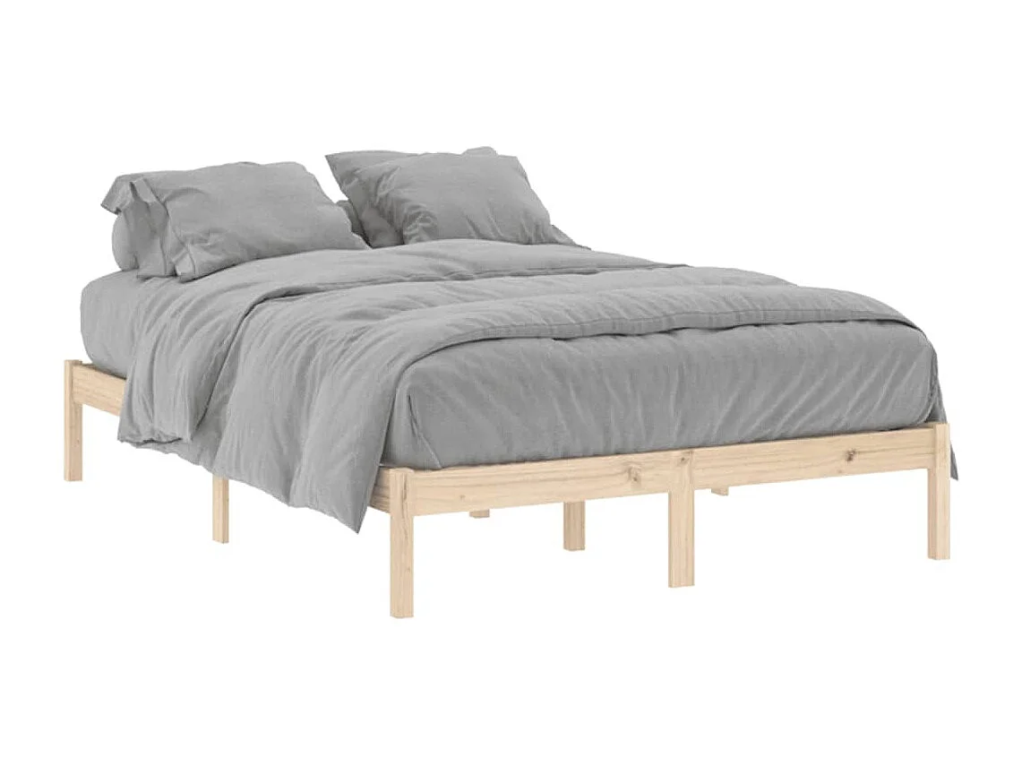 Bedframe zonder matras massief grenenhout 137x190 cm vol
