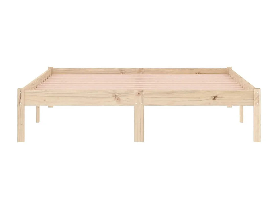 Cadre de lit sans matelas 137x190 cm bois massif de pin
