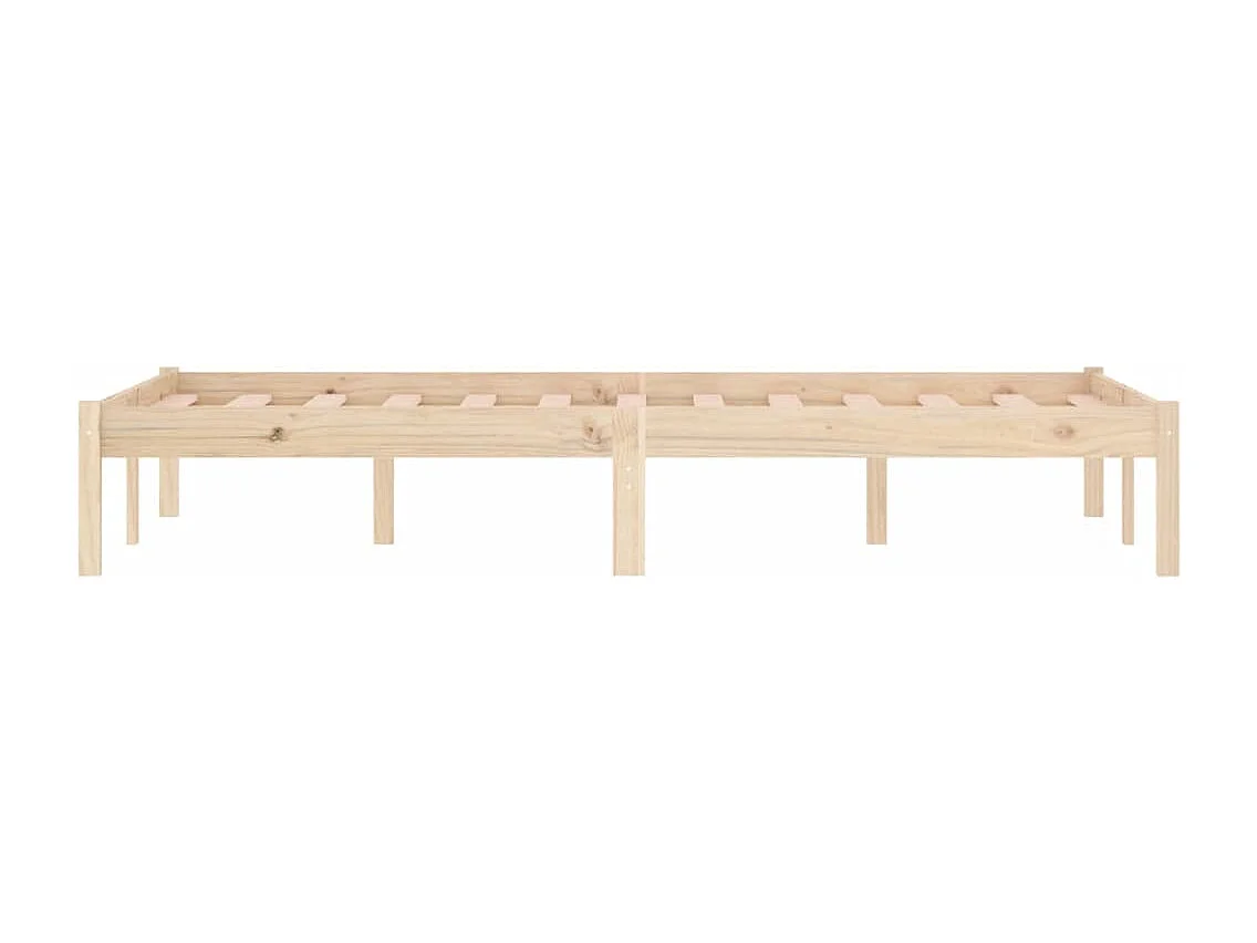 Cadre de lit sans matelas 137x190 cm bois massif de pin