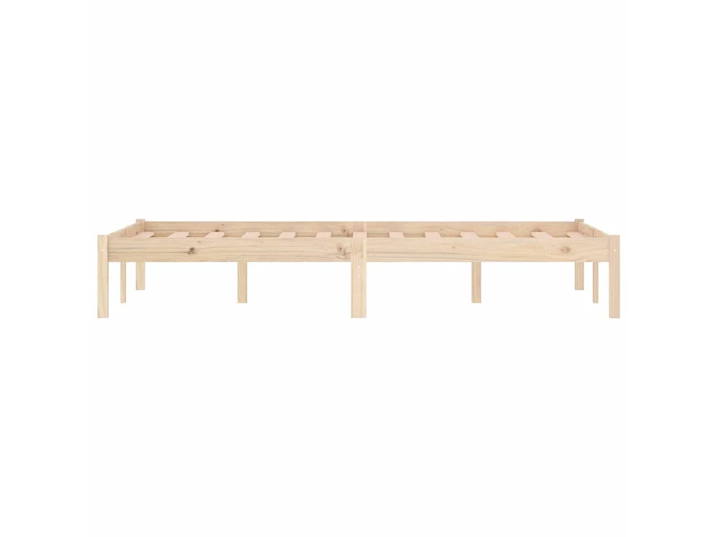 Cadre de lit sans matelas 137x190 cm bois massif de pin