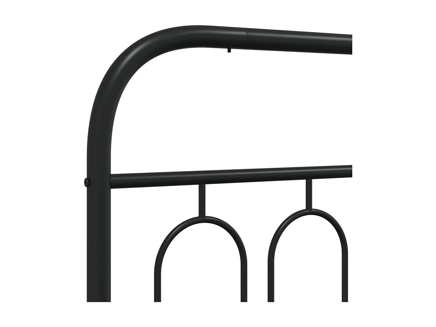 Estructura cama sin colchón con cabecero metal negro 183x213 cm