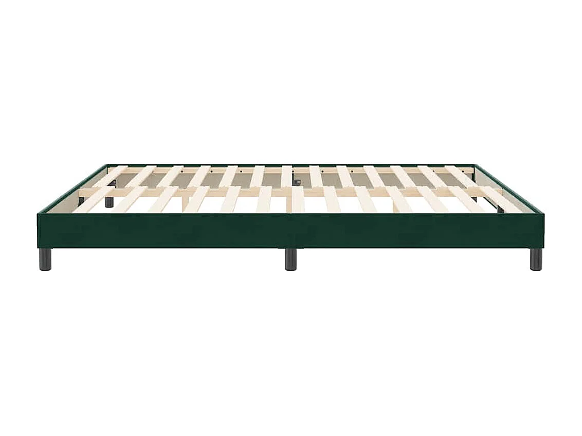 Sommier à lattes de lit sans matelas vert foncé 200x210cm