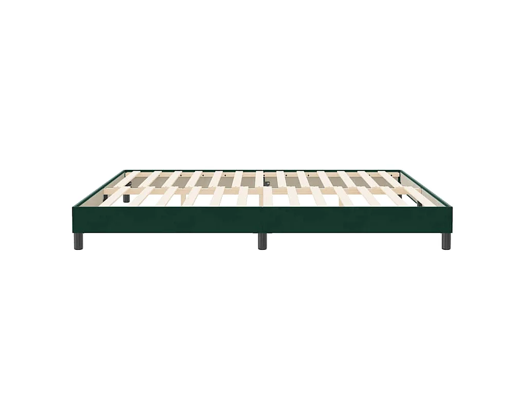 Boxspringbett ohne Matratze Dunkelgrün 200x210 cm Samt