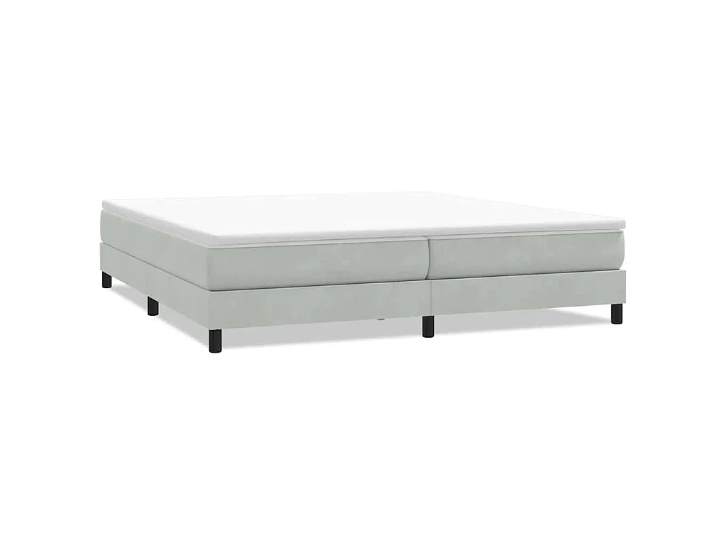 Boxspringbett ohne Matratze Hellgrau 200x210 cm Samt