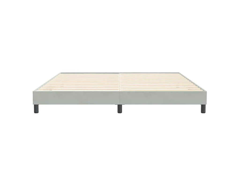 Boxspringbett ohne Matratze Hellgrau 200x210 cm Samt