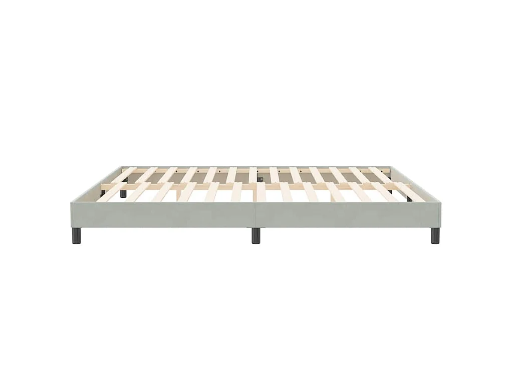 Boxspringbett ohne Matratze Hellgrau 200x210 cm Samt