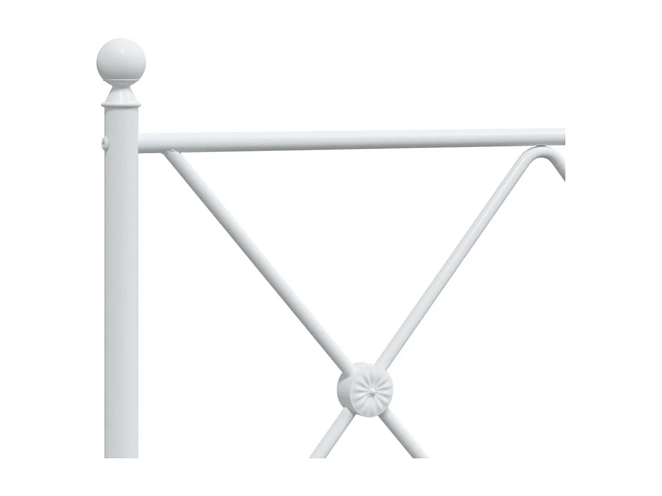 Bettgestell mit Kopfteil Metall Weiß 183x213 cm
