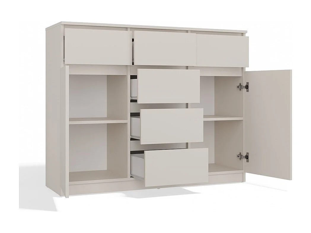 Komoda Malwa 2D6S | Kaszmir | 120x40x96,5 cm | 2 Drzwi, 6 Szuflad