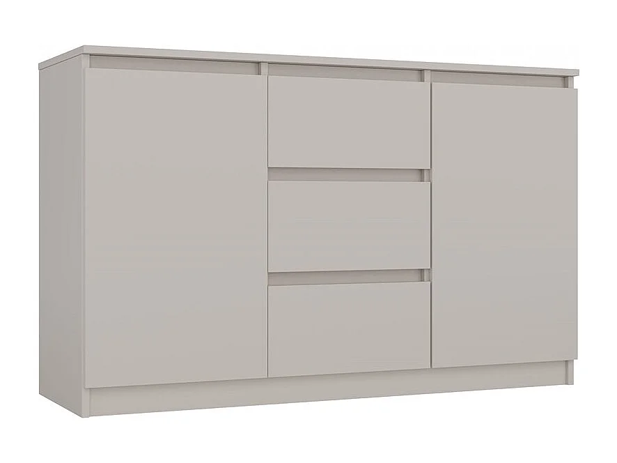 CAZAR - Cassettiera 2 ante + 3 cassetti - Dimensioni: 75x120x40 - Mobile contenitore - Cashmere