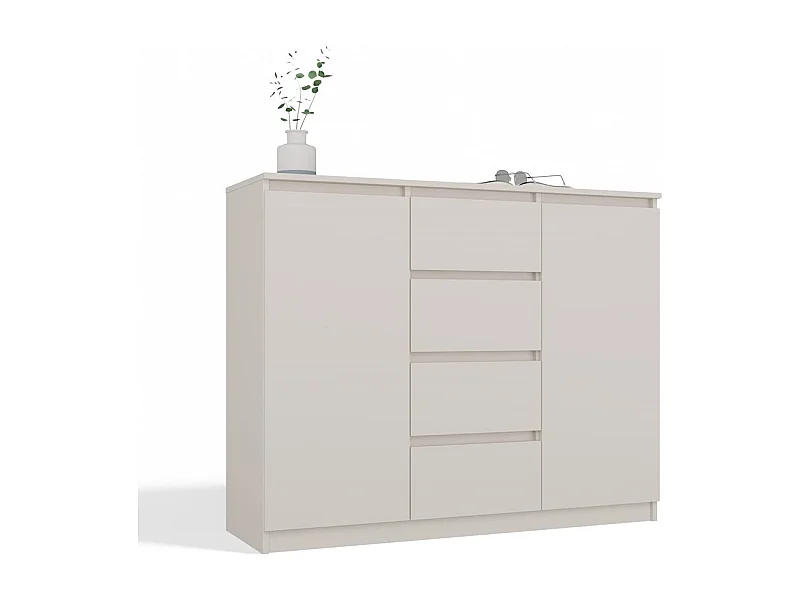 Komoda Malwa 2D4S | Kaszmir| 120x40x97 cm | 2 Drzwi, 4 Szuflady