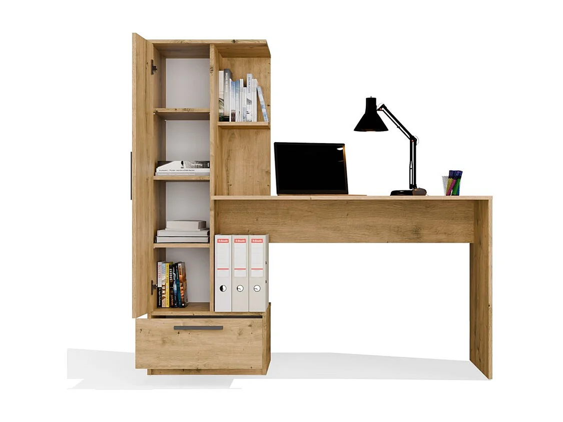 Biurko COSMO ARTISAN |Biurko + Regał| 143x50x140 cm | Nowoczesne Meble Biurowe