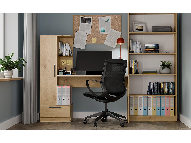 Biurko COSMO ARTISAN |Biurko + Regał| 143x50x140 cm | Nowoczesne Meble Biurowe